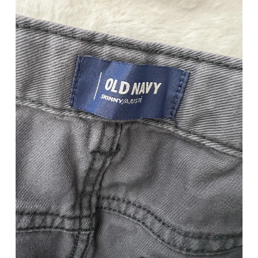 Old Navy Gray Skinny Jeans Youth Size 14 Regular Mid Rise Stretch Denim Pant